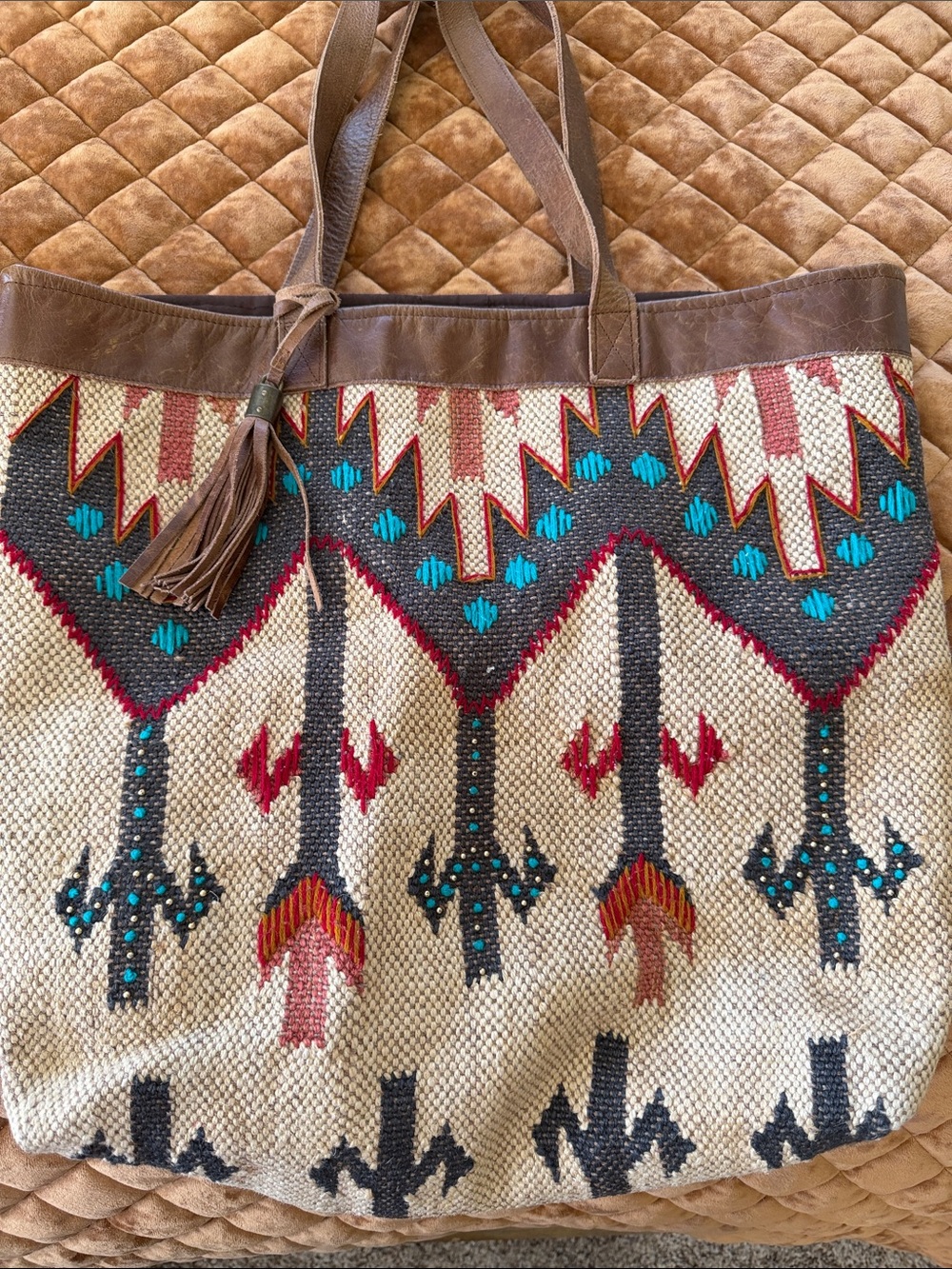 Lovestitch Southwestern embroidered tote